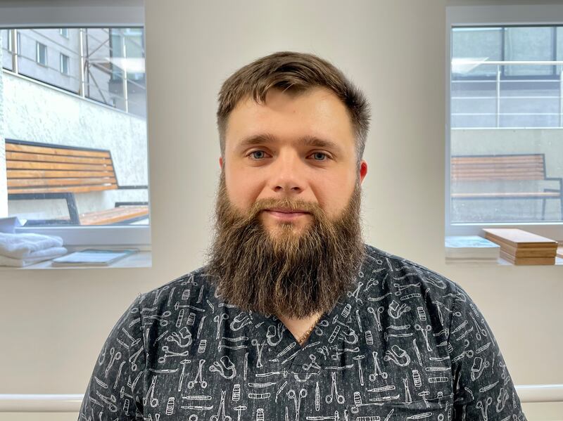 Anton Haidash, a prosthetist at the Unbroken rehabilitation clinic in Lviv in western Ukraine. Photograph: Daniel McLaughlin