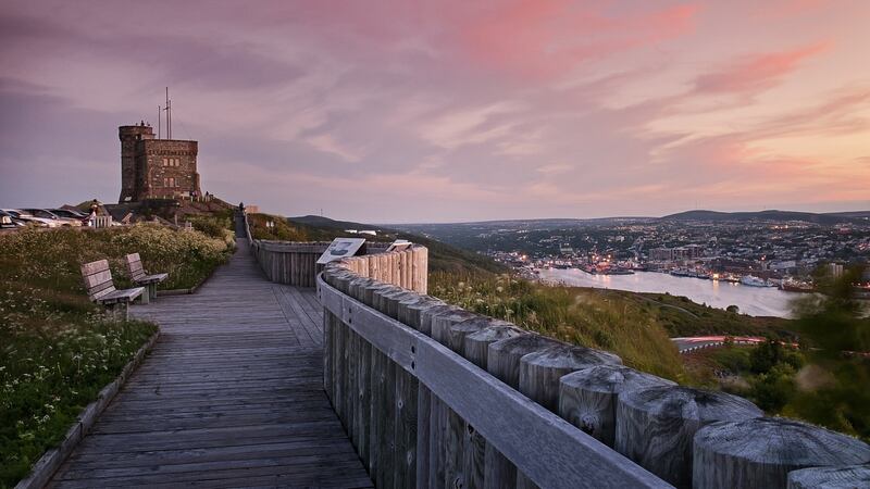 Signal Hill overlooking the region’s capital, St John’s. Photograph: Destination St John’s