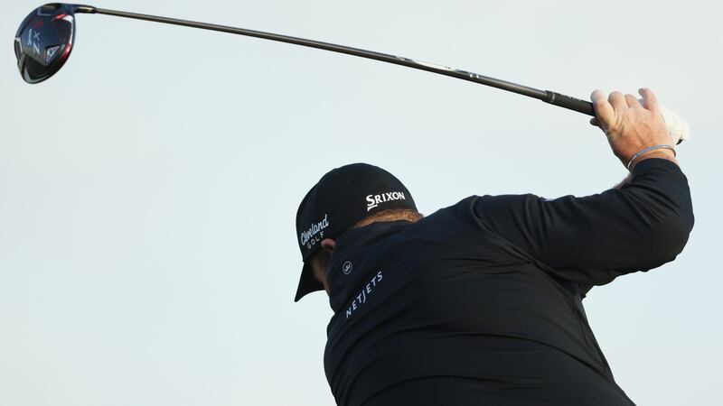Ireland’s Shane Lowry  tees off during his second round at the Abu Dhabi HSBC Championship at Yas Links Golf Course. Photograph: Andrew Redington/Getty Images