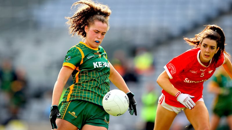Emma Duggan’s extra-time points helped Meath scure a maiden All-Ireland final place. Photograph: Ryan Byrne/Inpho