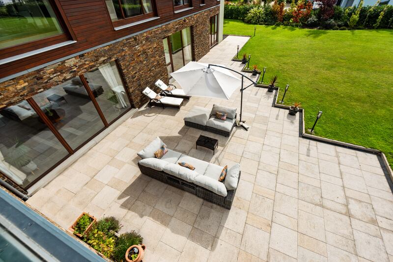 South-facing terrace