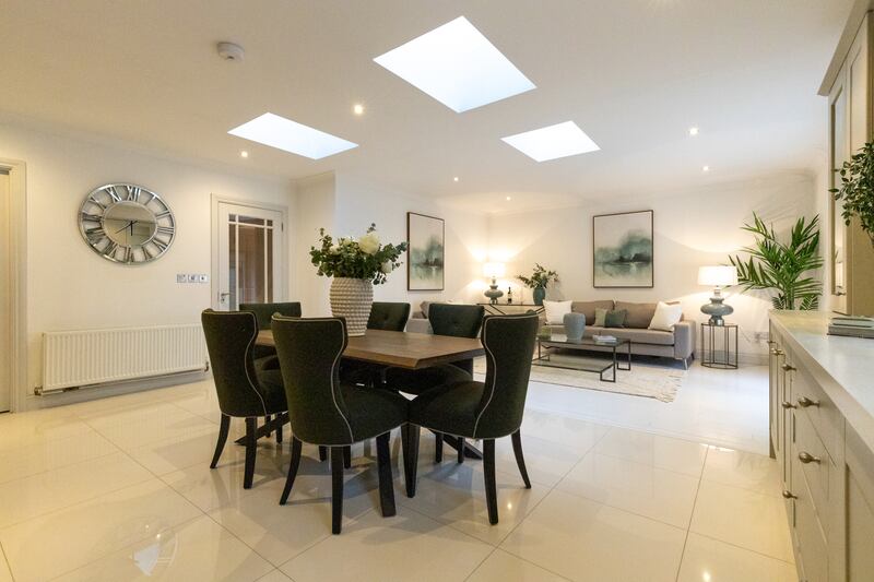 Dining and living space.