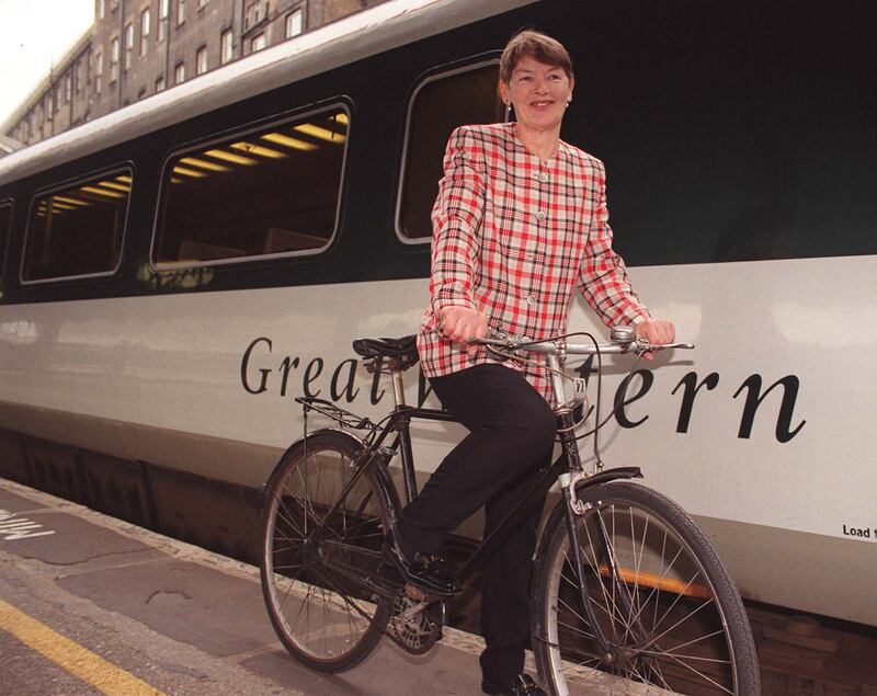 Glenda Jackson in 1997 when she was the UK's junior transport minister at Paddington station. Photograph: Neil Munns/PA
