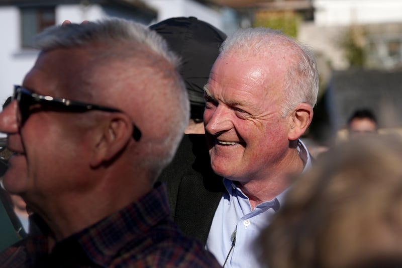 Willie Mullins in Leighlinbridge on Wednesday. Photograph: Brian Lawless/PA Wire