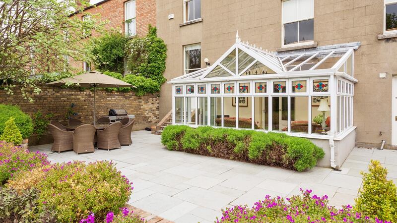 The owners  had the house reroofed and repointed, had sash windows reconditioned, cornicings repaired, floors polished and a conservatory added