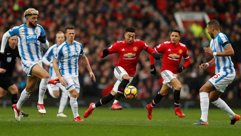 Jesse Lingard against Huddersfield Town at  Old Trafford on  February 3rd. Photograph: Reuters/Lee Smith