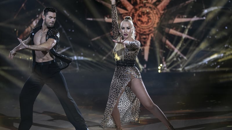 Cliona Hagan and Robert Rowinski performking a  rumba to ‘Let you Love me ‘ by Rita Ora. Photograph: Kyran O’Brien