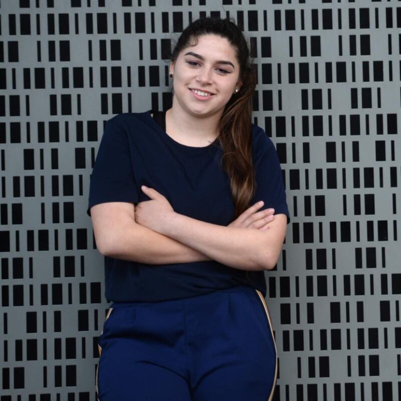 Bianca Paun: she is now in fourth year at Maynooth University, studying law, and plays for a local rugby team. Photograph: Dara Mac Dónaill