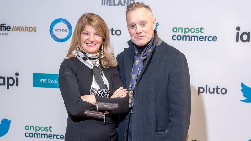 IAPI CEO Charley Stoney and Neal Davies, CEO of BBDO Ireland. Photograph: Aidan Oliver Weldon