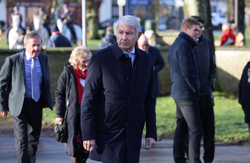 Michael Lowry TD at the State funeral of former taoiseach John Bruton. Photograph: Dara Mac Dónaill/The Irish Times