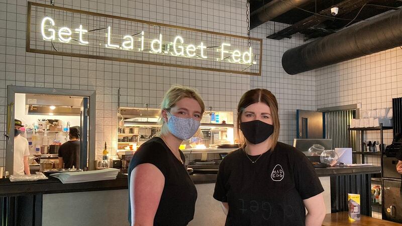 Maya McNair and Eimear Gielty at Mad Egg restaurant on Millennium Way in Dublin. Photograph: Jade Wilson