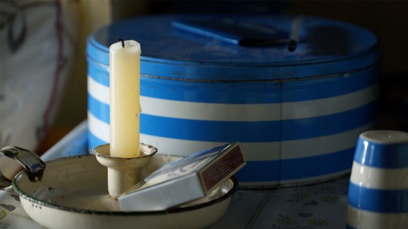 A 60 per cent beeswax candle in Margaret Gallagher’s cottage. Photograph: Enda O’Dowd/The Irish Times