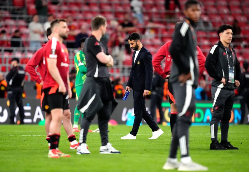 Ruben Amorim suggested after the Europa League final that he'd walk away from Manchester United if the club wanted him to. Photograph: Nick Potts/PA Wire.

