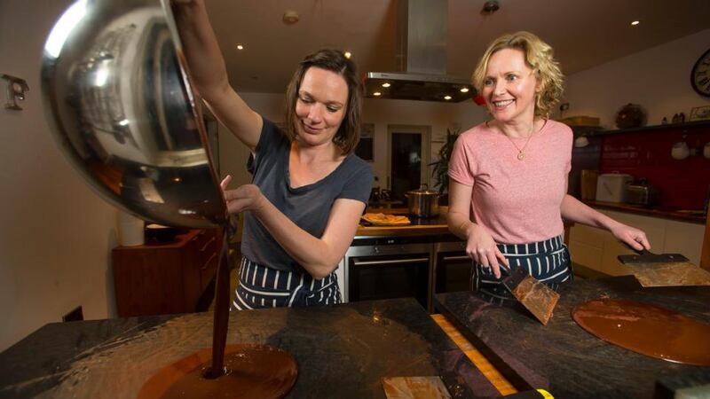 Natalie and Karen Keane from Bean and Goose homemade chocolate in Ferns, Co Wexford. Photograph: Patrick Browne