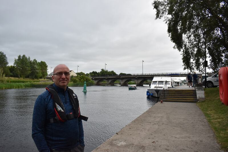 Morgan Doyle on the Shannon. Photograph: Stephen Farrell
