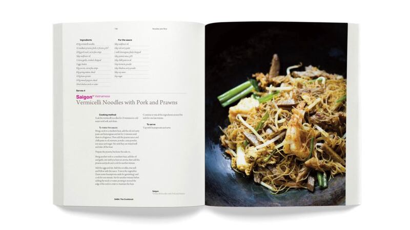 Saba: The Cookbook, recipes from the Thai and Vietnamese restaurant, with proceeds to the bone-marrow transplant unit at Our Lady’s Children’s Hospital, Crumlin, and the Red Cross Society, €30, all good bookshops