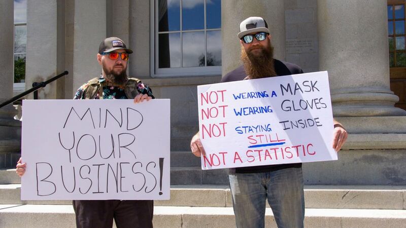 Anti-lockdown protesters.