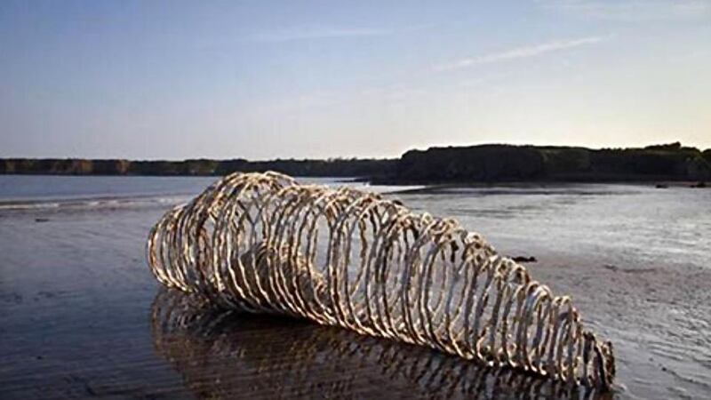 Out Too Far by Thomas Brezing, sculptural installation 2017. Photograph: Davey Moore. Custom House Gallery