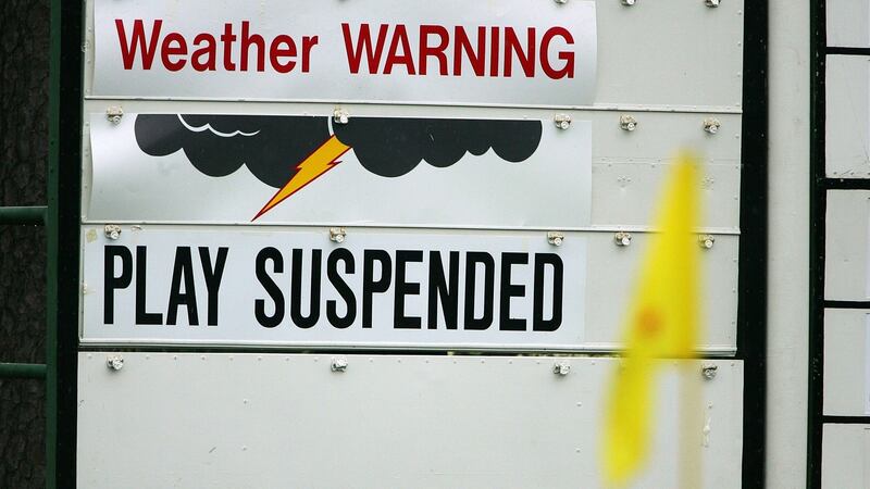 The weather forecast for Augusta  includes thunderstorms on Friday and Sunday. Photograph:  Andrew Redington/Getty Images