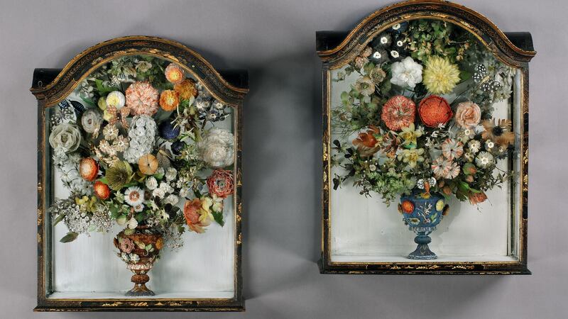 1730 Shell-and-feather cabinets from the Cooper Penrose estate.