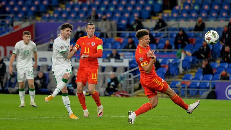 Robbie Brady was one of Ireland’s better performers against Wales. Photograph: Peter Powell/EPA