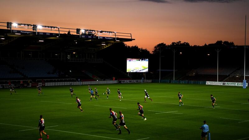 Harlequins host London Irish at the Twickenham Stoop in September 2020 - the early stages of the European domestic season. Photograph: Alex Davidson/Getty