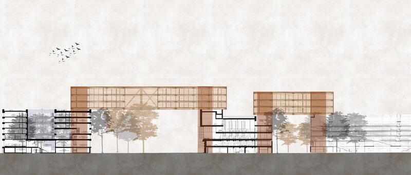 Christine Cruz’s project looked at potential for developing accommodation at TU Dublin without creating a new footprint by building on top of the campus’s east quad