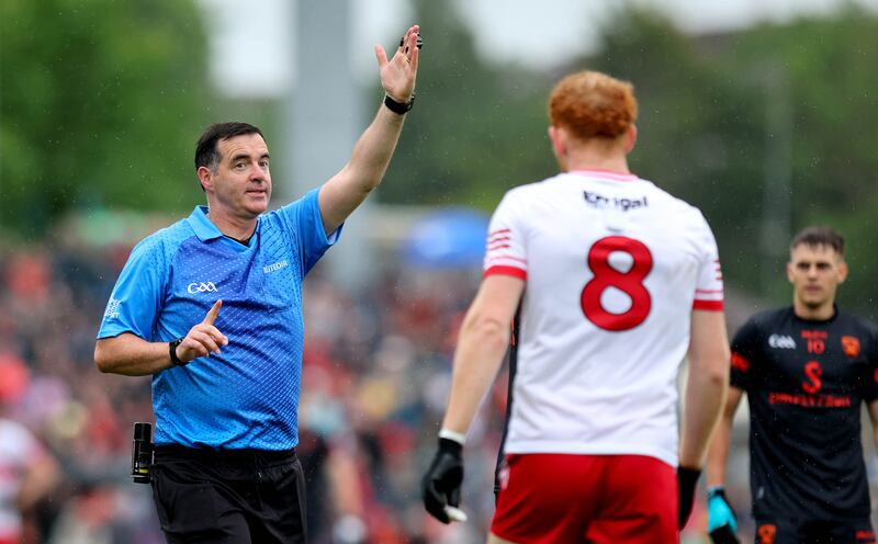 Referee Sean Hurson. Photograph: Ryan Byrne/Inpho
