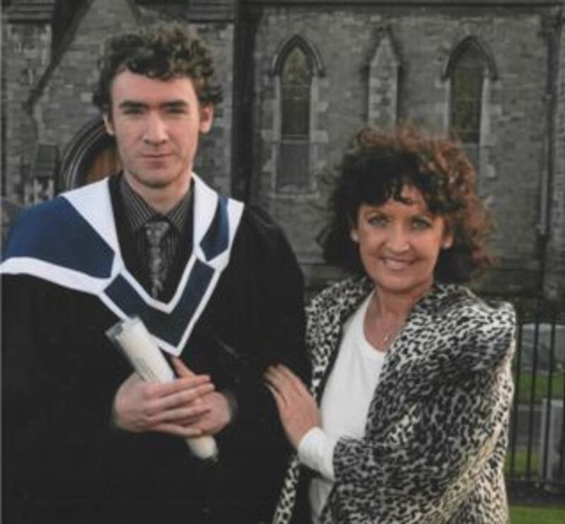 Fergal Keyes with his mother Kathleen Keyes