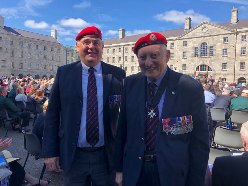 Captain Graham Chipperfield & Lieutenant Colonel Leonard Murray, British Army veterans from Northern Ireland who served in the North with the Royal Military Police. Photograph: Simon Carswell