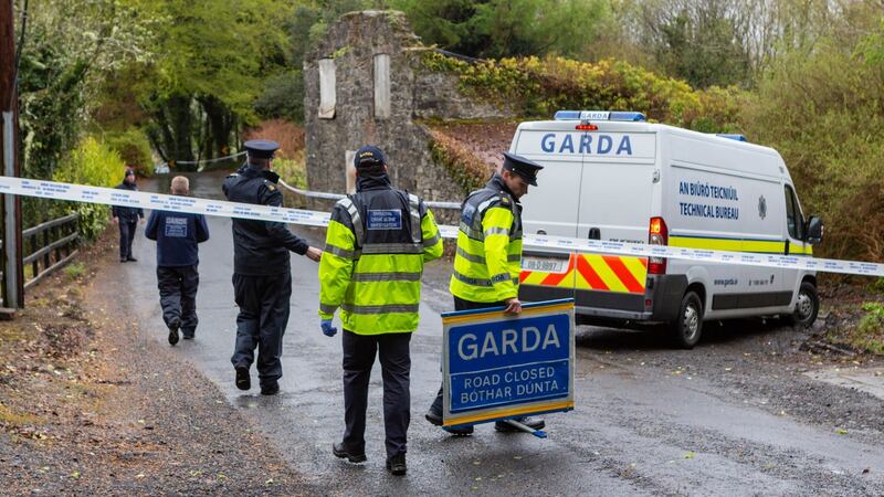 Gardaí carrying out searches for evidence regarding missing woman Natalia Karaczyn earlier on Tuesday after a body was found in Carns, Co Sligo. Photograph: Donal Hackett