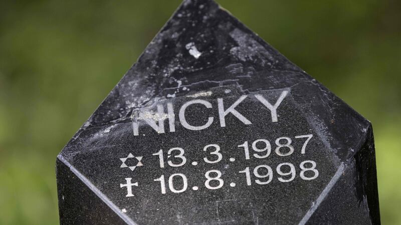 A photograph of a  monument erected in memory of Nicky Verstappen (11),  who was raped and killed 20 years ago in the Netherlands. Photograph: Marcel van Hoorn/AFP/Getty Images.