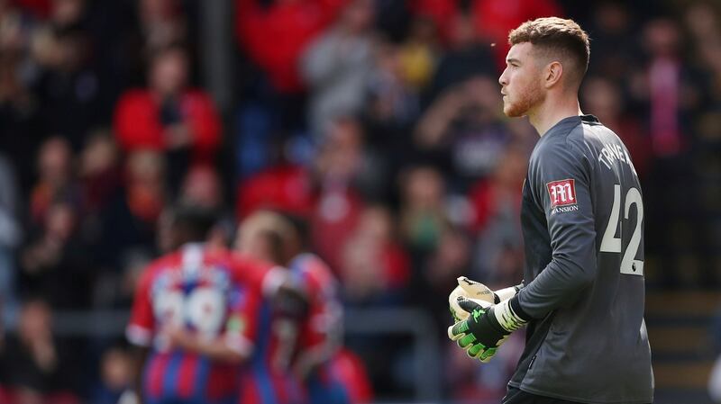 Bournemouth’s Mark Travers conceded five against Crystal Palace. Photograph: Hannah McKay/Reuters