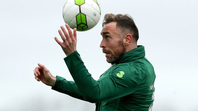 Richard Keogh will need two operations and faces 15 months away from the game, Mick McCarthy suggested. Photograph: Bryan Keane