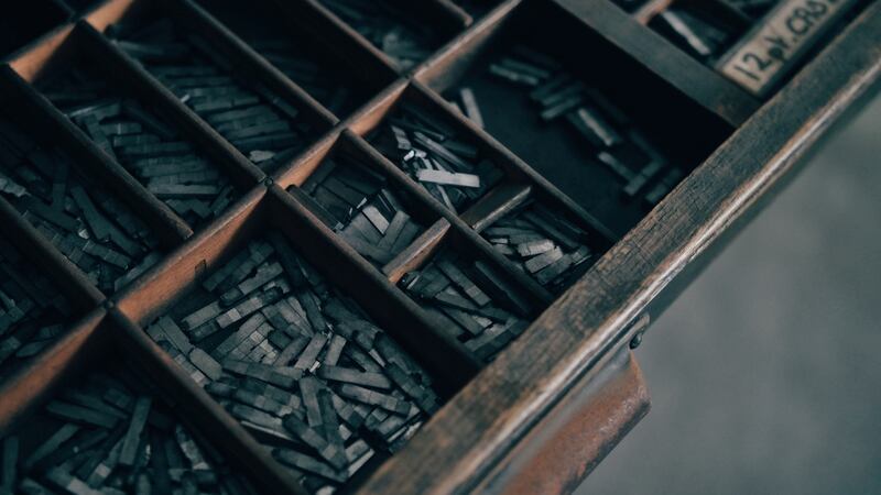 A Dun Emer Press type case