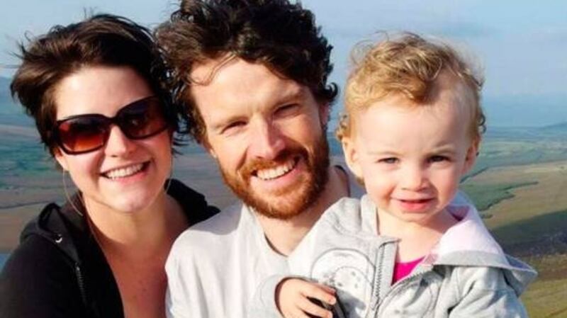 Amy and Vincent Wall with their daughter Estlin: 'The grieving process doesn’t get harder or easier,' says Amy.