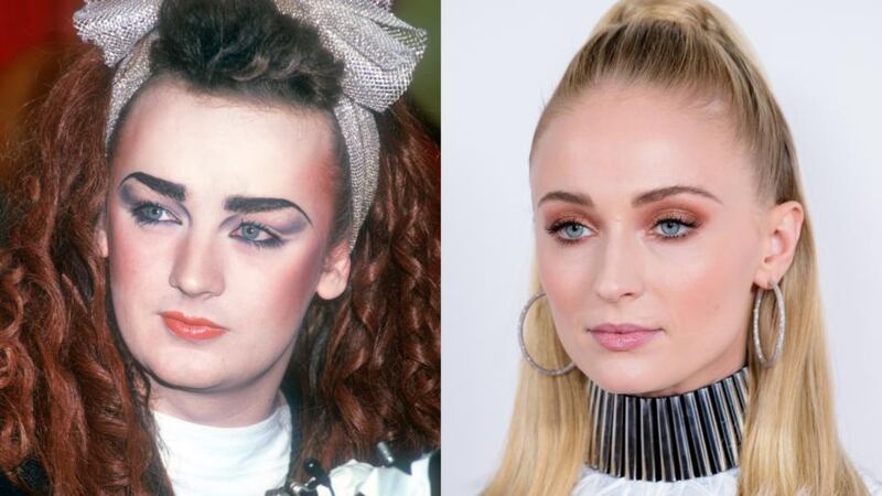 Biopic lookalikes: Sophie Turner and Boy George. Photographs: Peter Carrette Archive/Getty and Joe Maher/Getty