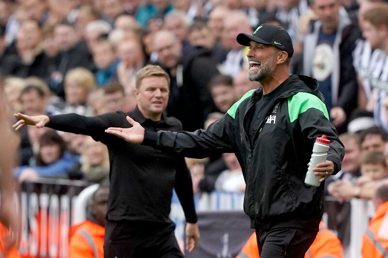 Jürgen Klopp's changes paid dividends at Newcastle, unlike Eddie Howe's. Photograph: Owen Humphreys/PA Wire