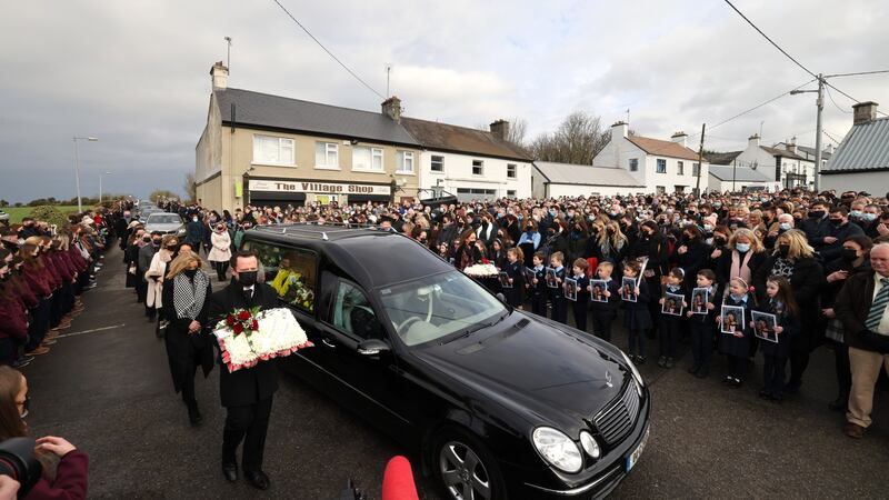 The funeral of Ashling Murphy in St Brigid’s Church, Mountbolus, Co Offaly. Photograph: Dara Mac Dónaill
