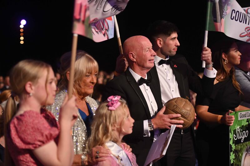 Rose of Tralee festival 2024: Sligo Rose Megan McCormack's grandfather Denis with the 1952 football he was presented with after the All-Ireland final by Kingdom great Mick O'Dwyer. Photograph: Domnick Walsh

