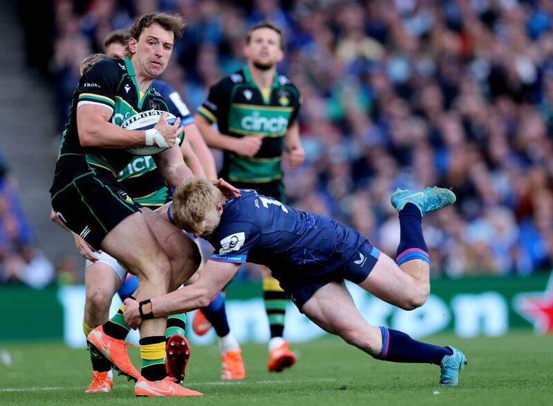 Leinster's Tommy O’Brien in action against Northampton. Photograph: Billy Stickland/Inpho