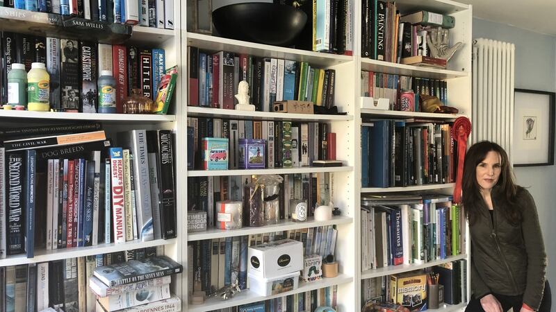 Claire Kilroy lines up her novels where her five-year-old son Lawrence can see them. “I want him to know that Mammy doesn’t just clean things.”