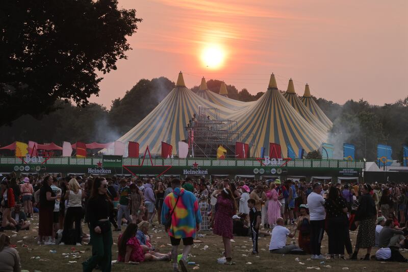 Electric Picnic: The Sun goes down on the last day in Stradbally. Photograph: Alan Betson / The Irish Times

