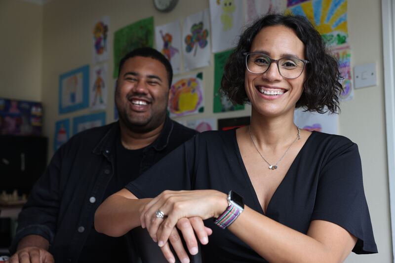 Briana Fitzsimons' and Leon Diop's book , Black & Irish: Legends, Trailblazers and Everyday Heroes, is the first book about black-Irish identity. Photograph: Dara Mac Dónaill