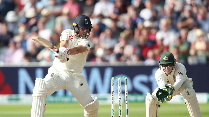 England’s Rory Burns in action during day two of the Ashes Test match at Edgbaston. Photograph: Nick Potts/PA Wire