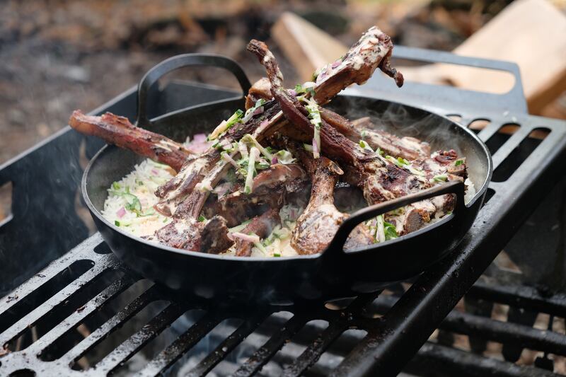 Mecha Solis' marinated lamb chops