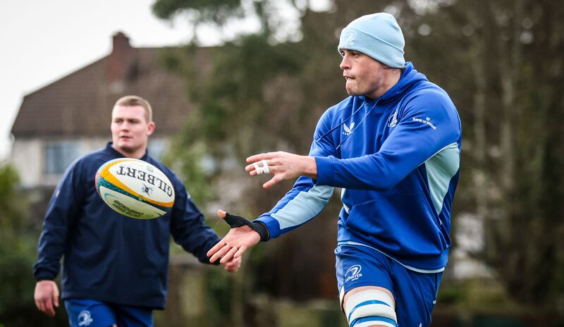 Alex Soroka during a Leinster squad training session last week. Photograph: Nick Elliott/Inpho