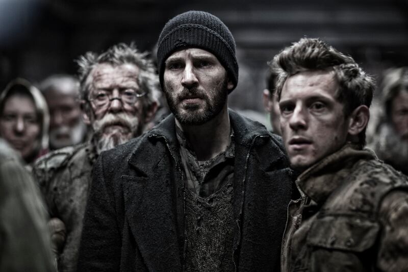 On Netflix: John Hurt, Chris Evans and Jamie Bell in Snowpiercer