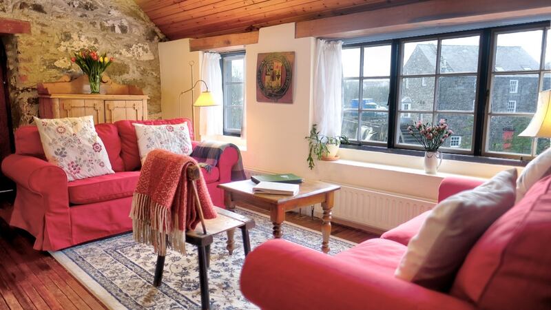 The characterful property has thick stonewalls.