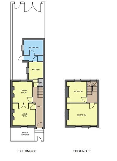 Before: The existing floor plan of 16 Carlingford Road